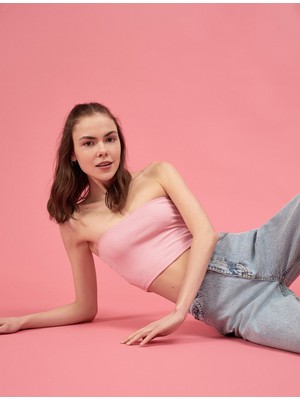 Koton Kadın Straplez Tanktop Fitilli