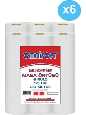 Omnisoft 6 Koli Muayene Masa Sedye Örtüsü Laminesiz 36 Rulo