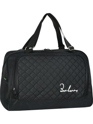 Barberri Siyah Spor ve Seyahat Valizi 45 cm Kapitone Su Geçirmez Özellikli Erkekler İçin