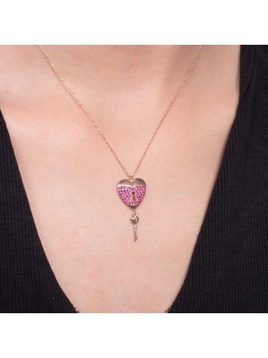 925 Gümüş Kalbimin Anahtarı 925 Ayar Gümüş Kolye