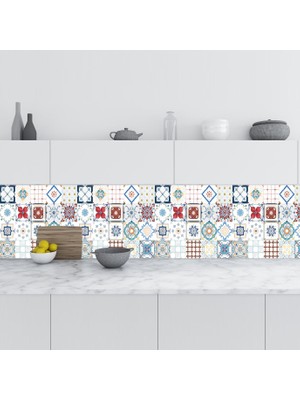 Sticker Art Mutfak Tezgah Arası Folyo Fayans Kaplama Folyosu Fayans Karo 60X500 cm