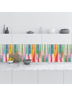 Sticker Art Mutfak Tezgah Arası Folyo Fayans Kaplama Folyosu Renkler 60 x 400 cm