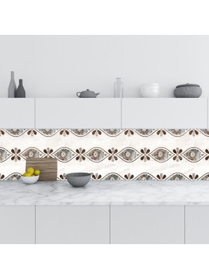 Sticker Art Mutfak Tezgah Arası Folyo Fayans Kaplama Folyosu Rustik Design 60 x 100 cm