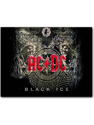 Cakapuzzle Acdc Black Ice Albüm Kapağı 120 Parça Puzzle Yapboz Mdf (Ahşap)