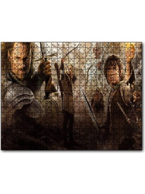 Cakapuzzle Yüzüklerin Efendisi Tüm Karakterler Kompozisyon 120 Parça Puzzle Yapboz Mdf (Ahşap)