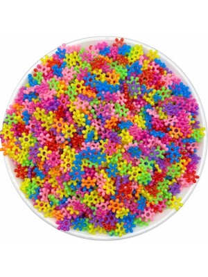 Hedef Bijuteri 25GR 8mm Karışık Renkli Disk Kar Tanesi Boncuk , Takı Yapım Boncuğu (25 Gr, ~700 Adet)