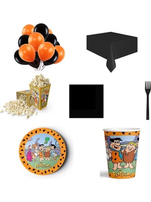 Hayaller Dükkanı Taşdevri Çakıl Bambam Doğum Günü Süsleri 8 Kişilik