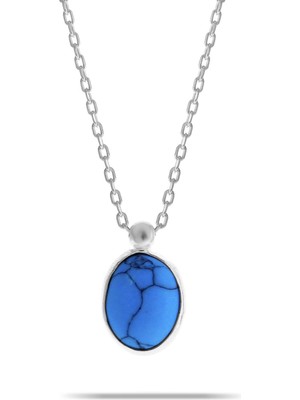 Sümer Telkari Firuze Taşlı Gümüş Kolye 7316