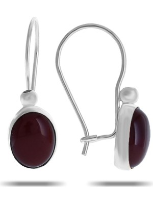 Sümer Telkari Akik Taşlı Gümüş Küpe 5536