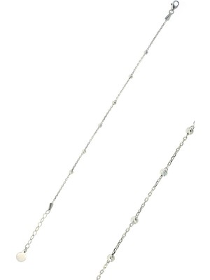 Sümer Telkari Dorika Rodyumlu Zincir 925 Ayar Gümüş Bileklik 3790