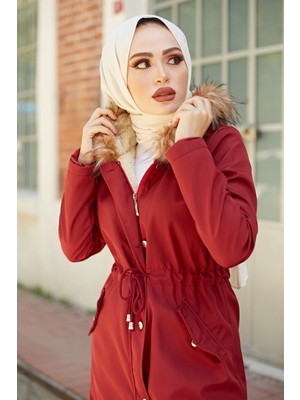 Bestenur Içi Kürklü Mont 2401  - Bordo