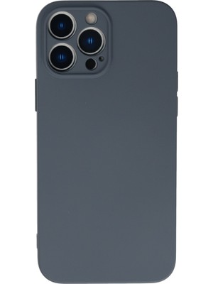 Caseart Apple iPhone 13 Pro Max Kapak Içi Kadife Kamera Korumalı Lansman Silikon Kılıf - Petrol Mavisi
