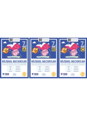 Bilişsel Beceriler Geliştirme Aktiviteleri 7. Sınıf Seti (A-B-C) 3 Kitap Güncellenmiş Yeni Baskı