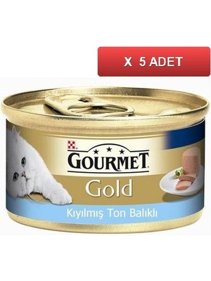 Gourmet Gold Kıyılmış Ton Balıklı Kedi Konservesi 85 Gram 5'li