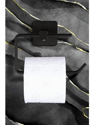 Vip Gross Mat Siyah Tuvalet Kağıtlık VS703