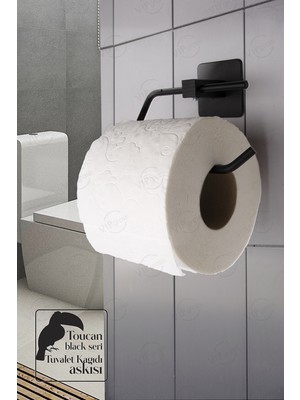 Vip Gross Mat Siyah Tuvalet Kağıtlık VS703
