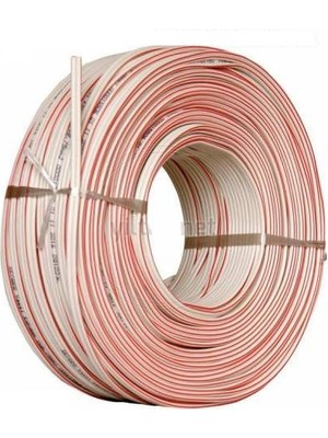 Tam Bakır 2x0,75 Kordon Yassı Kablo Tam Bakır Kablo Full Bakır Kablo 10 M