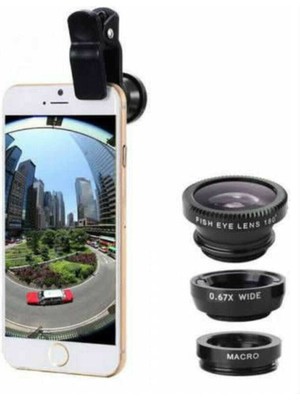 Toptan Bulurum Balık Gözü Lens Seti Balıkgözü Makro Telefon Lensi
