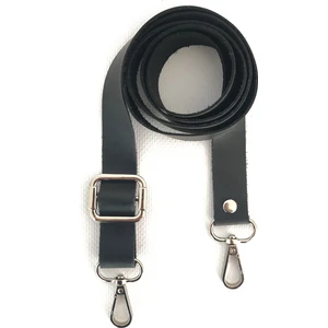 Alfa Tasarım Atölyesi Deri Çanta Sapı Gümüş (120 Cm) - Siyah Rengi