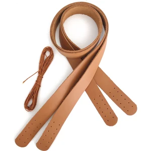 Alfa Tasarım Atölyesi Deri Dikilebilir Çanta Sapı (Çift/75 Cm) - Camel Rengi