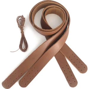 Alfa Tasarım Atölyesi Deri Dikilebilir Çanta Sapı (Çift/75 Cm) - Fındık Rengi