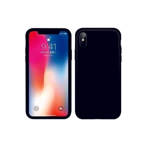 Iphone Xs Siyah Silikon Rubber Kılıf Arka Kapak Siyah