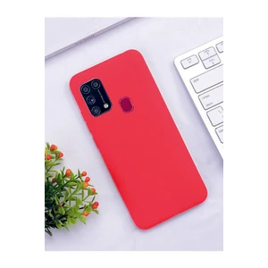 Samsung Galaxy M31 Kırmızı Silikon Rubber Kılıf Arka Kapak Kırmızı
