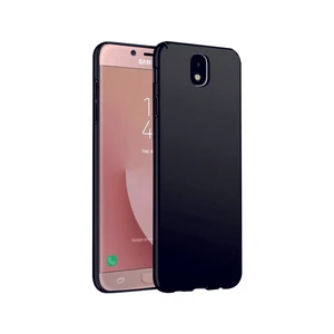 J7 Pro Siyah Silikon Rubber Kılıf Arka Kapak Siyah