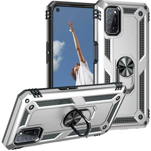 Oppo A52 Yüzüklü Standlı Vega Kılıf + Nano Ekran Koruyucu