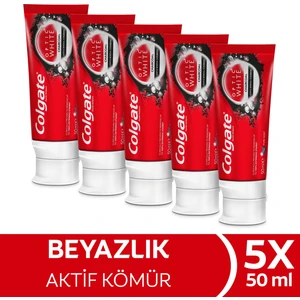 Optic White Aktif Kömür Yumuşak Mineral Temizliği Diş Macunu 50 ml x 5 Adet