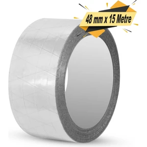 Alüminyum Folyo Bant 48 mm x 15 mt Sızdırmaz Takviyeli Yanmaz Soba Borusu Bandı