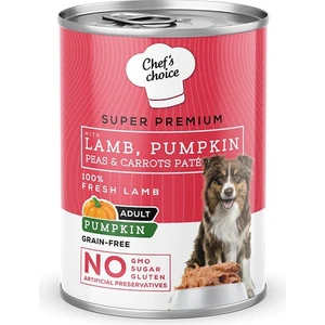 Chefs Choice Kuzu Etli ve Balkabaklı Kıyılmış Yetişkin Köpek Konservesi 400 gr