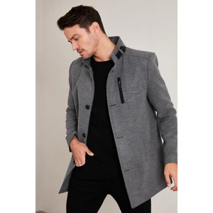 Slim Fit Pamuklu Kaşe Kaban Erkek Kaban 5840099