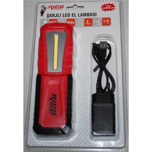 RC0028 420 Lümens Şarjlı LED El Feneri El Lambası Mıktanıslı