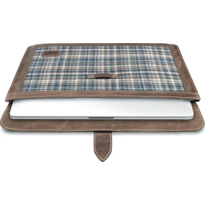 Hakiki Deri ve Kumaş Korumalı Macbook Pro 15 -16"vizon Kılıf