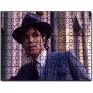 Michael Jackson Takım Elbiseli 120 Parça Puzzle Yapboz Mdf (Ahşap)