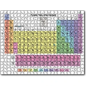 Mendeleev Kimya Periyodik Tablo 1000 Parça Puzzle Yapboz Mdf(Ahşap)