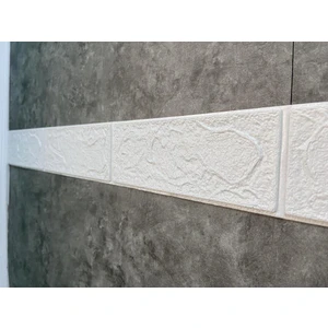 Renkli Duvarlar Kendinden Yapışkanlı 10 Adet 7-70 cm Beyaz Tuğla Desen Bordür