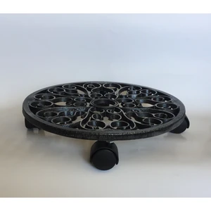 Metal Tekerlekli Saksı Altlığı Çiçek Standı