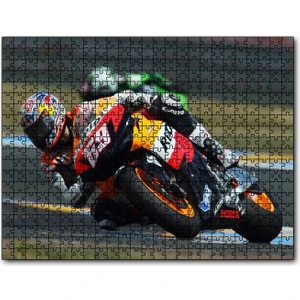Le Mans Yarışçı Motogp 500CC Motosiklet Görseli 1000 Parça Puzzle Yapboz Mdf(Ahşap)