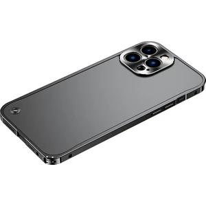 Iphone 13 Pro Için Metal Çerçeve Buzlu Pc Kılıf Siyah (Yurt Dışından)