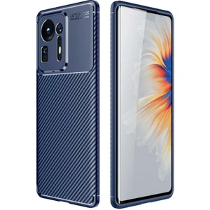 Xiaomi Mi Mix 4 Kılıf Negro Karbon Görünüm Dizayn Silikon Lacivert