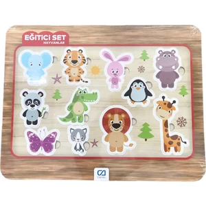 Ca Games Eğitici Set Hayvanlar 11 Parça Frame Puzzle CA.5054