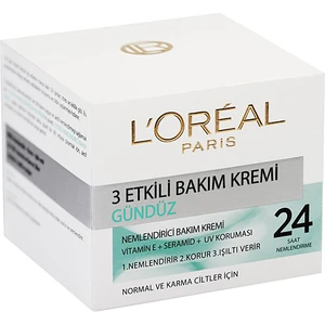 L'Oréal Paris Loreal Paris 3 Etkili Gündüz Bakım Kremi Normal 50 ml