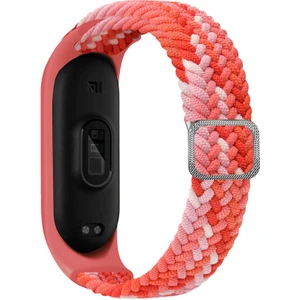 Xiaomi Mi Band 4 Mixed Hasır Örme Kordon Kayış Colorful Red
