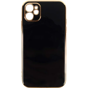 Dlrcase Apple iPhone 11 Kılıf Bark Parlak Silikon Renkli Kenarları Rose Siyah