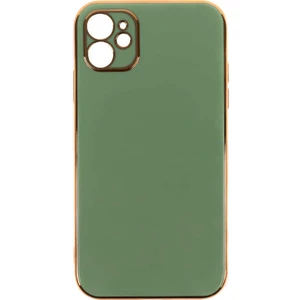 Dlrcase Apple iPhone 11 Kılıf Bark Parlak Silikon Renkli Kenarları Rose Yeşil