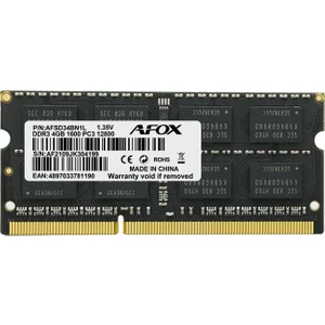 AFSD34BN1L Dım 4gb 1600MHZ Ddr3 Sodımm 1,35V