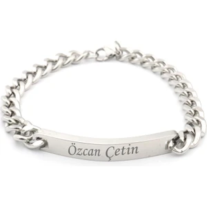 Kişiye Özel İsim Yazılı Paslanmaz Çelik Zincir Künye Bileklik – Şık ve Dayanıklı Erkek Kadın Model