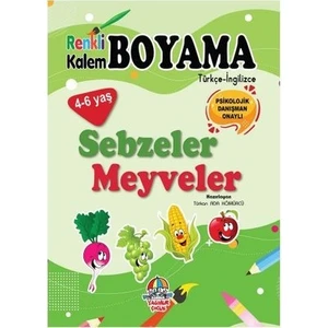 Sebzeler Meyveler - Renkli Kalem Boyama
